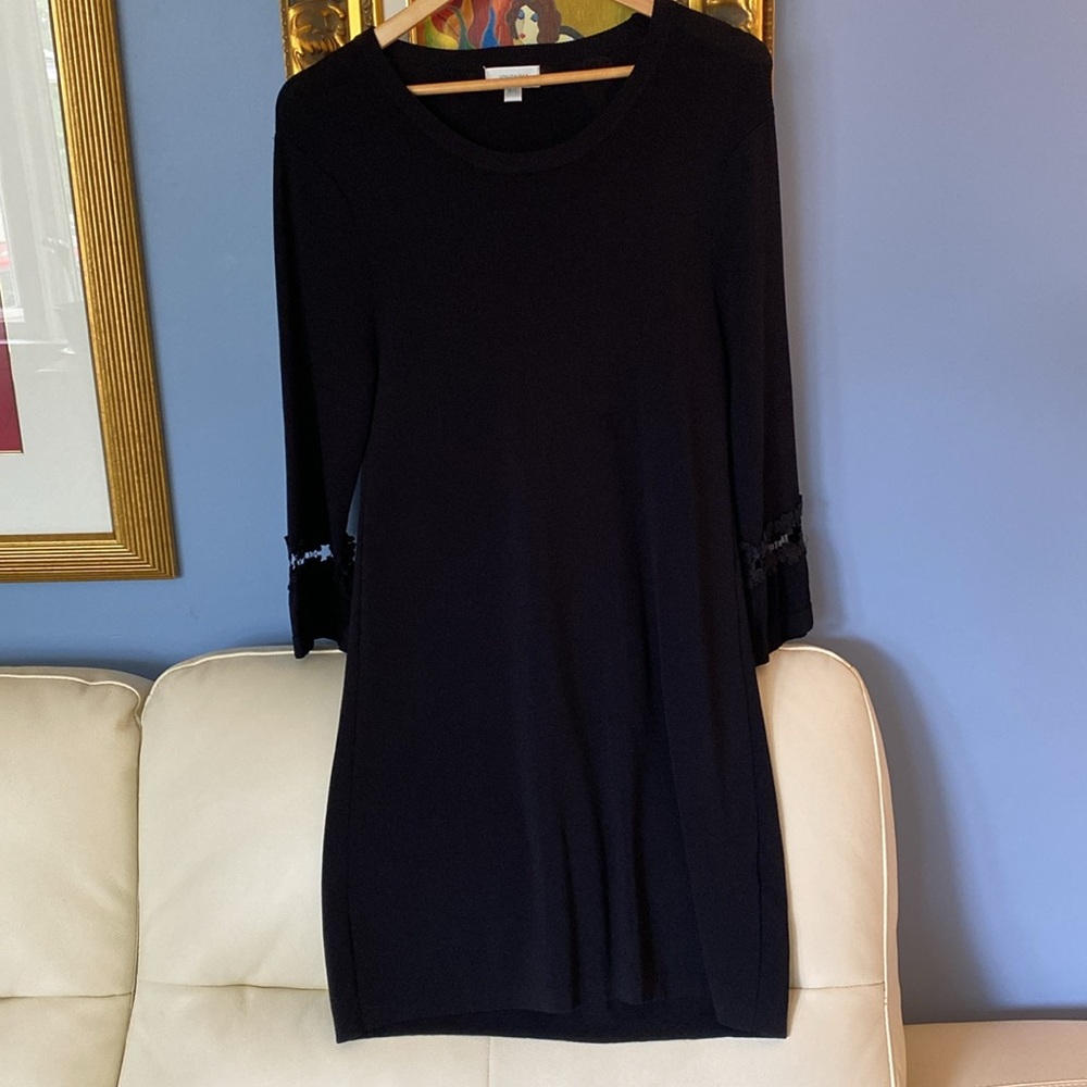 Luxury JOVONNA London Black Knit Dress (M/L)